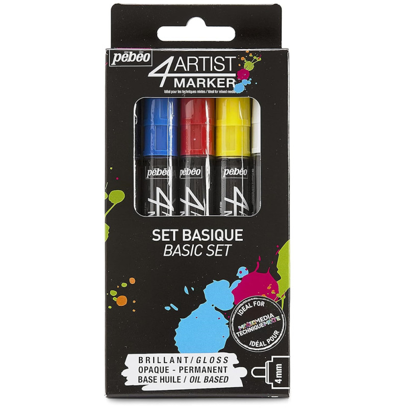 Pébéo 4Artist Marker Basic Set (5pc)