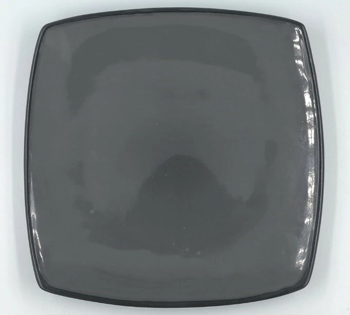 Gibson Home Modern Square Melamine Gray Salad Dessert Plate 7.5" Replacement - Image 3 of 4
