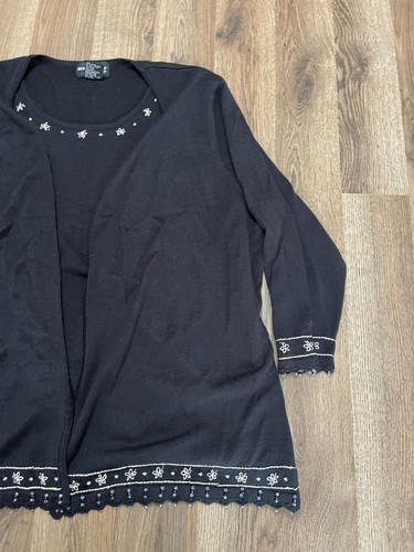 Requirements Shirt, Women's Plus Size 1x, Black, White, Long Sleeve - Picture 4 of 9