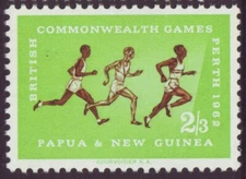 PAPUA NEW GUINEA - 1962 2/3 COMMONWEALTH GAMES MINT UNHINGED (A20727)