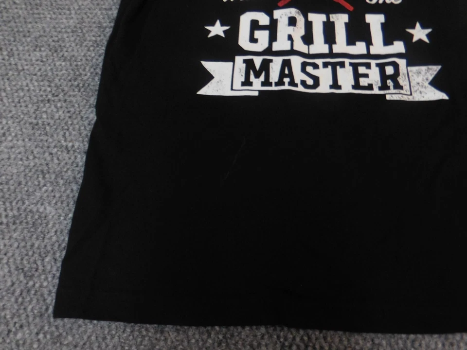 Faded Glory Mens Shirt MEdium black skull America Tank Top grill master - Image 4 of 4