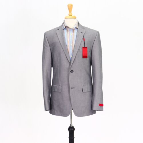 Alfani 40L Gray Sport Coat Blazer Jacket Check 2B Polyester