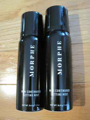 2x MORPHE Mini Continuous Setting Mist Finishing Spray Travel Size 1.3 oz each