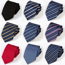 Quality Colourful Striped Men's Necktie Satin Woven Business Tie with Gift Box