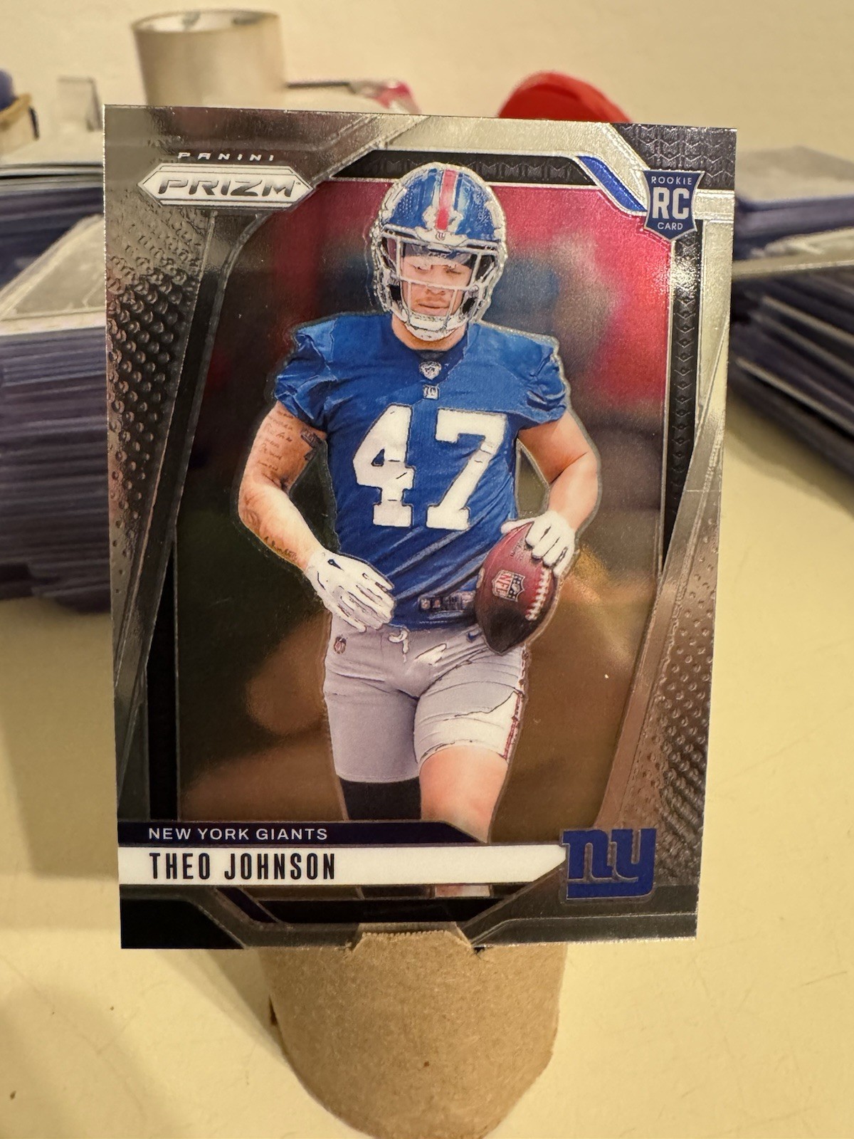 Theo Johnson 2024 Panini Prizm Rookie #390 New York Giants Football NFL