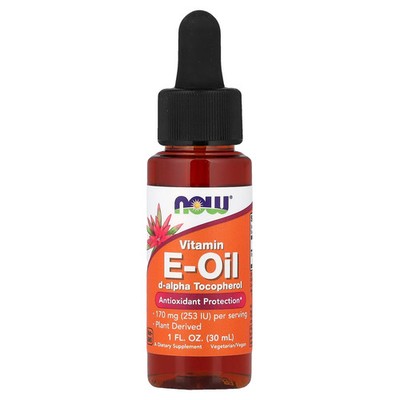 Now Foods Natural E-Oil Antioxidant Protection 1 fl oz 30 ml GMP Quality
