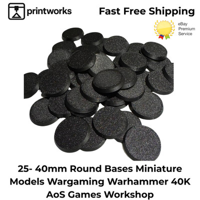 25-40mm Runde Basen Miniatur Modelle Wargaming Warhammer 40K AoS Games Workshop