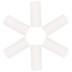 6PCS Electric Plastic Candle Cup Covers Transparent Plastic Cup Shades White