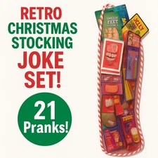 Christmas Stocking JUMBO PRACTICAL JOKE SET 21 Pranks Kit Squirt Fart Sock Toy 