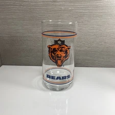 Vintage 1980’s NFL Chicago Bears Drinking/Beer Glass By Mobil