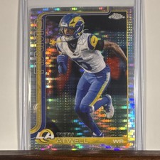 Topps chrome 2025 Tutu Atwell Parallel #167 Los Angeles Rams Football Card