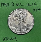 1944-D Walking Liberty Half Dollar 50c XF Extra Fine