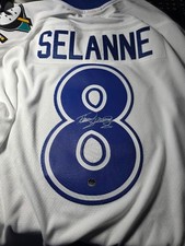 Teemu Selanne Signed Jersey COA 1999 Tampa Bay All-Star Game Anaheim Ducks