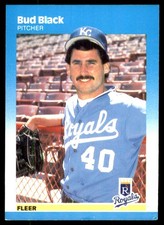 Bud Black 1987 Fleer #365 Kansas City Royals MLB READ FREE SHIPPING AutographDen