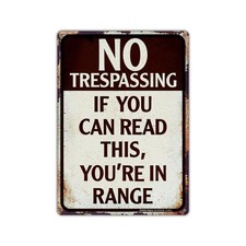 No Trespassing Metal Sign, 14x10 inches, Sign - 1 Pack