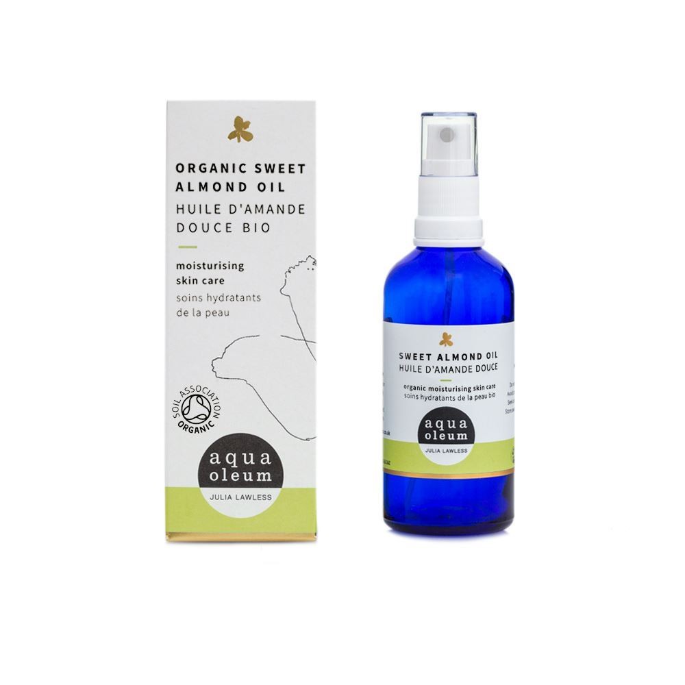 Aqua Oleum Organic Sweet Almond Cold-Pressed Carrier Oil 100ml - 2 Pack