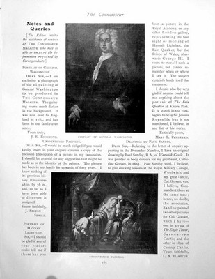 Old Antique Print Notes Queries Portrait General WashingtonPage 1910