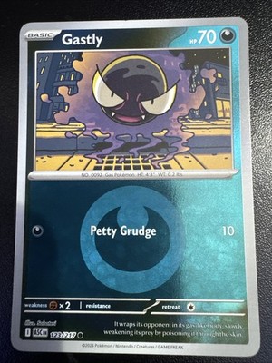 GASTLY (ENERGY SYMBOL PATTERN) 123/217 ASCENDED HEROES POKEMON REVERSE HOLO NM