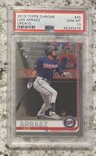 LUIS ARRAEZ 2019 Topps Chrome Update Rookie Card PSA 10 Gem Mint #45. rookie card picture