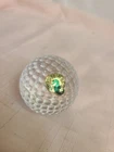 2.25" Vintage Waterford Crystal Golf Ball Paperweight Golfers Gift Office Decor