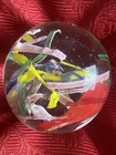 Beautiful Multicoloured Paperweight Flower Bubble Design 4 Inches