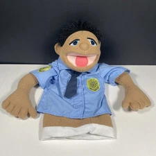 Melissa And Doug Police Officer Cop Hand Puppet Plush Doll Toy 13" no stick