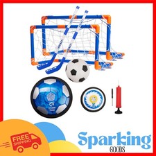Deluxe Multicolor 3-in-1 Hover Soccer and Hockey Set for Kids - Ages 4-12
