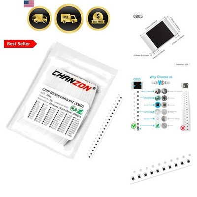 1200pcs 0805 SMD Resistor Kit 0-10M Ω ohm 60 Values Each Value 20pcs 1/8W 0.1...