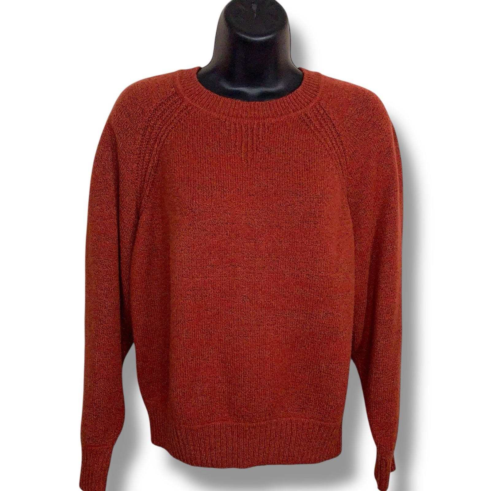Small Universal Thread Brick Orange Red Sweater C… - image 1