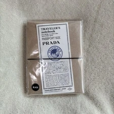 PRADA Traveler's Company Limited Note Book Leather Cover Regular Size Black New