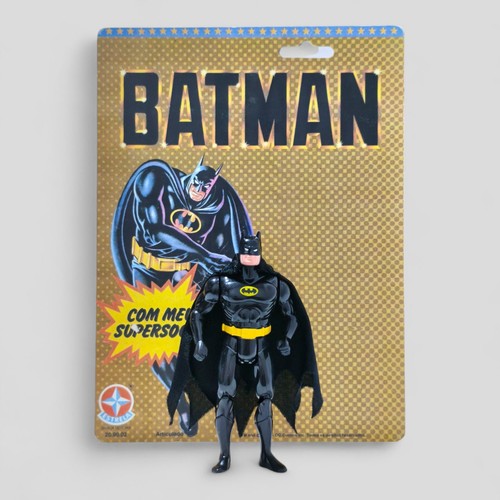 RARE ESTRELA BRAZIL BLACK BATMAN - SUPER POWERS BRAZILIAN EXCLUSIVE + REPRO CARD