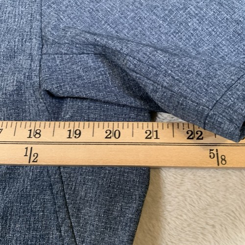Lululemon Airing Easy Shirt Mens Medium Blue Breathable Performance Short Sleeve - Bild 3 von 8