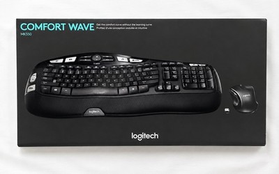NEW IN BOX MK550 Logitech K350 Comfort Wave Wireless Keyboard/M510 Mouse Combo