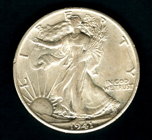 1941 S Walking Liberty Silver Half Dollar 50C Choice AU Great Luster