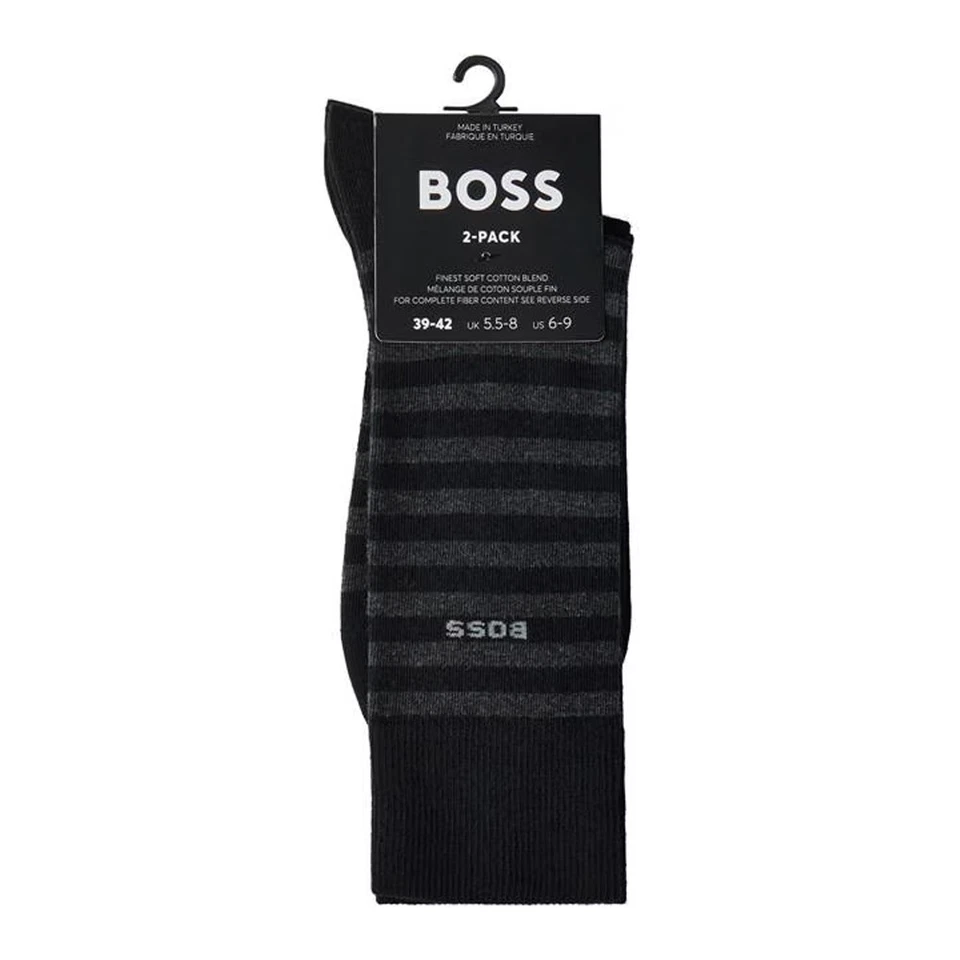 Hugo Boss Calcetines Medios de Rayas para Hombre Packs de 2 (GT7123) - Imagen 4 de 4
