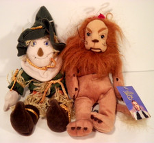 NWT 1998 Scarecrow  Lion Plush Wizard Oz Beanies Warner Bros Studio Store 10.5"