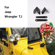 Fit 1997-2006 Jeep Wrangler TJ LED Light Windshield A-Pillar Mount Brackets Kits
