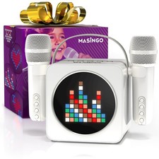 Portable Mini Karaoke Machine for Kids and Adults with Dual Wireless Bluetoot...