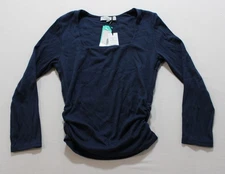 Michael Stars Women's Ultra Rib Trina 3/4 Sleeve Tob BL1 Nocturnal Blue Size XS