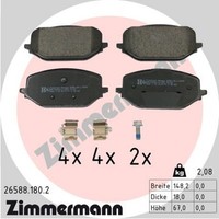 Bremsbelagsatz Scheibenbremse Zimmermann 26588.180.2 FüR Opel A18 P1UO Astra OV5
