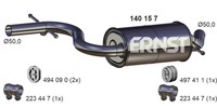 MittelschalldäMpfer Ernst 140157 FüR Vw Golf Plus 5 5M1 521 6 5K1 1K1 Tsi Audi