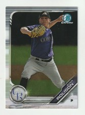 2019 Bowman Chrome #BCP-196 Ryan Rolison rookie card, Chicago Cubs. rookie card picture