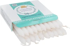 Set of 20 White, Unscented, 4 Inch Tall Chime Candles (Altar, Spell)