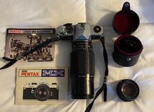 Pentax MX 35mm Film Camera with 2 nice lens - USA SELLER