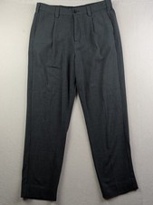 Abercrombie Fitch Loose Baggy Viscose Mens 34x32 Gray Soft Dress Pants