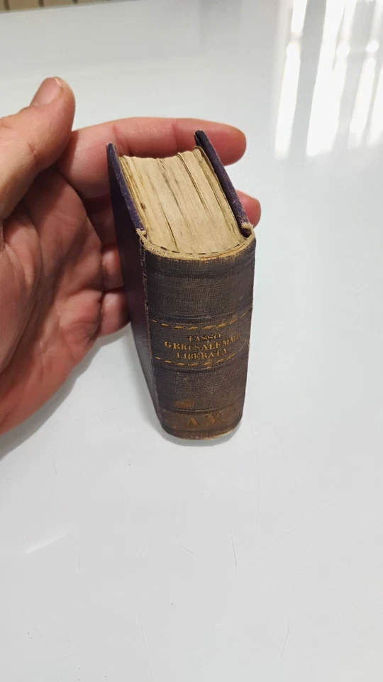 LA GERUSALEMME LIBERATA TORQUATO TASSO PICCOLA OTTOCENTINA LOTTO STOCK - Immagine 4 di 4