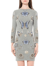 Mini Jacquard Dress in Grey