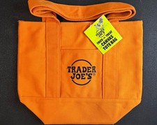 Trader Joe's Orange Mini Canvas Tote Bag 2025 Sold Out in Stores