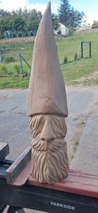 Wichtel, Handgeschnitzt, Glücksbringer, Geburtstagsgeschenk, Gartenfigur