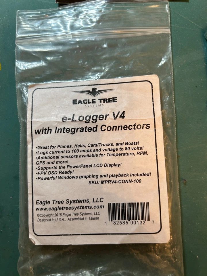 Eagle Tree Systems e-Logger V4 w/ 3 axis G-Force Micro Sensor and RPM Sensor - Image 2 of 4